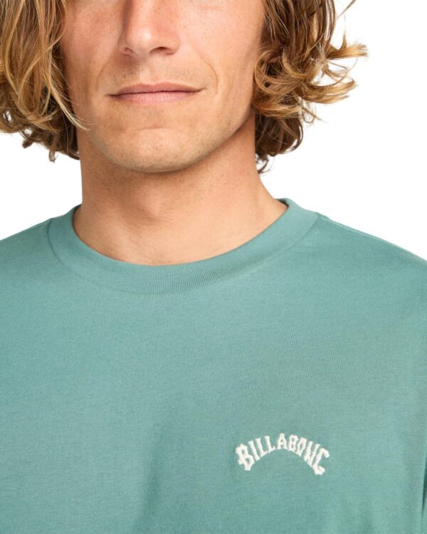 T-shirt Uomo Billabong Arch Crew Cotone Jersey Sagebrush-4