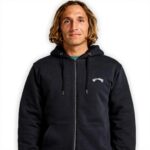 Cardigan Uomo Billabong Arch Sherpa Nero Blu Ombra