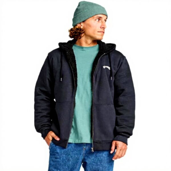 Cardigan Uomo Billabong Arch Sherpa Nero Blu Ombra