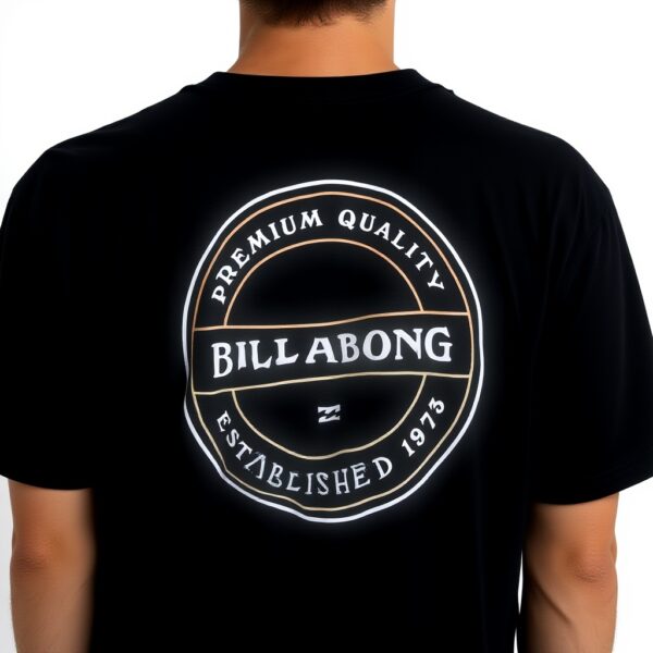 Billabong Rotore T-Shirt Uomo Cotone Maglia Basic Nero