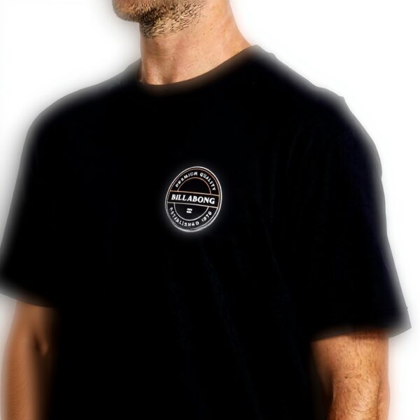 Billabong Rotore T-Shirt Uomo Cotone Maglia Basic Nero