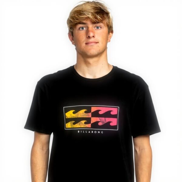 T-shirt Uomo BILLABONG Upside Down Nero Maglietta