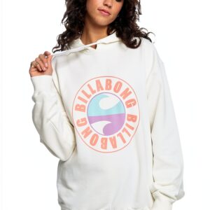 Felpa Donna Billabong Confortevole Cappuccio Salt Crystal-0